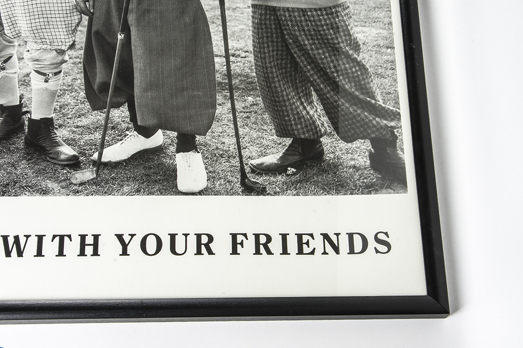 Three Stooges Golf Themed Offset Lithograph