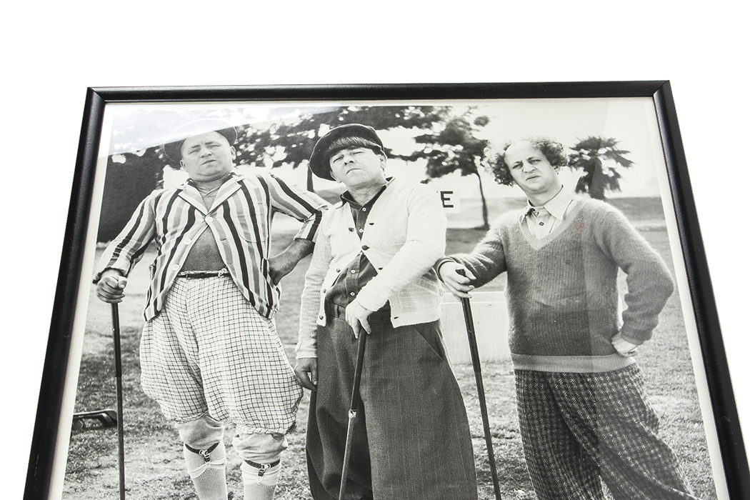 Three Stooges Golf Themed Offset Lithograph