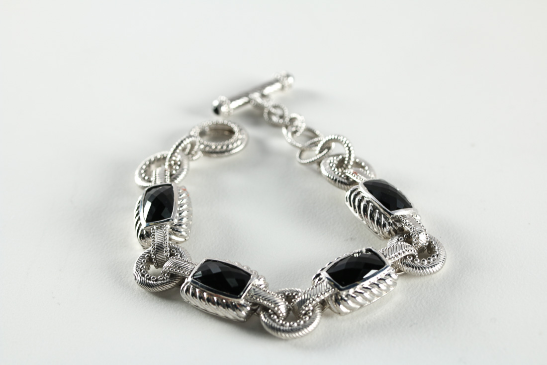 Judith Ripka Sterling Silver Bracelet and Pendant Set