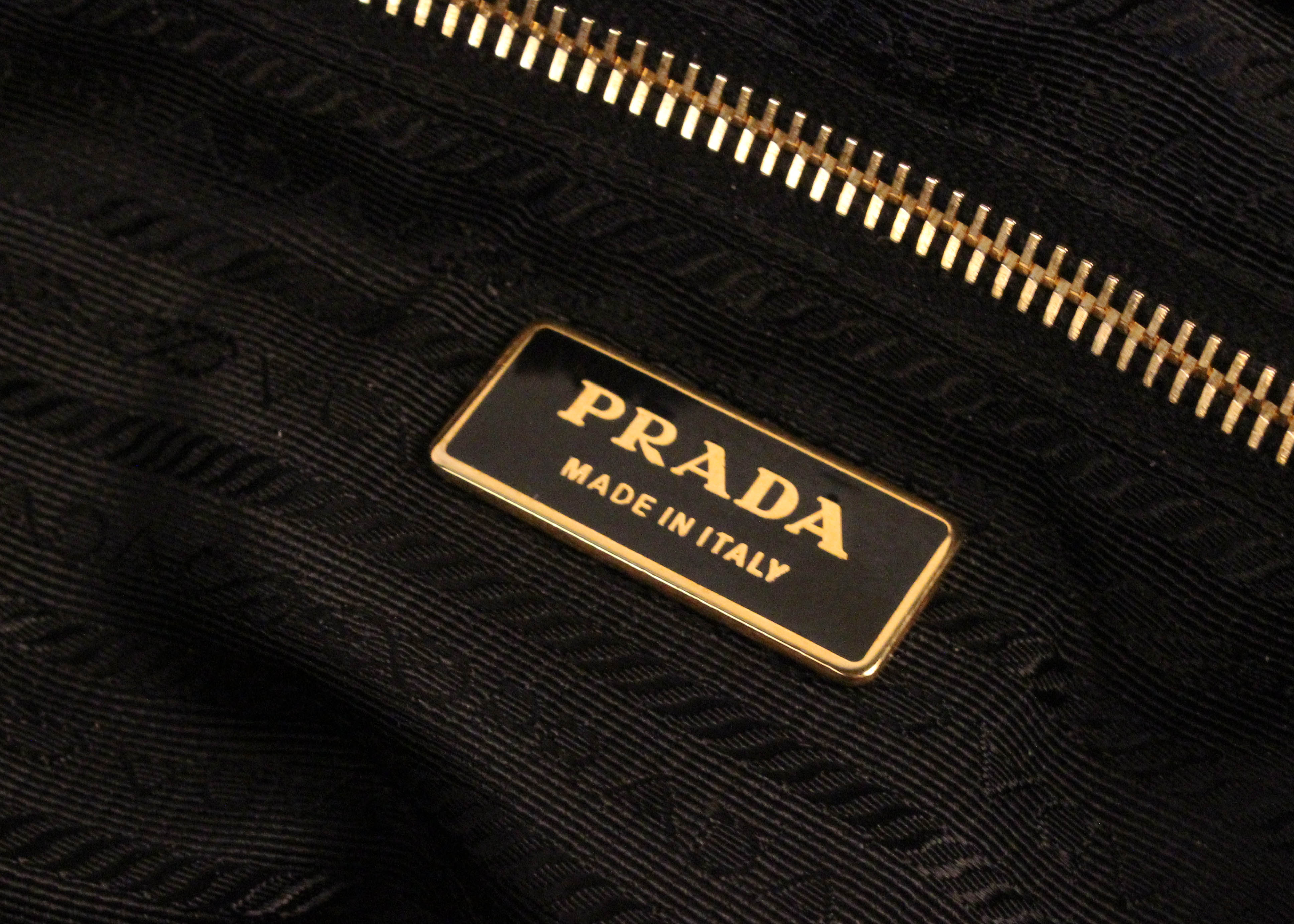 Taupe Nylon Prada Handbag