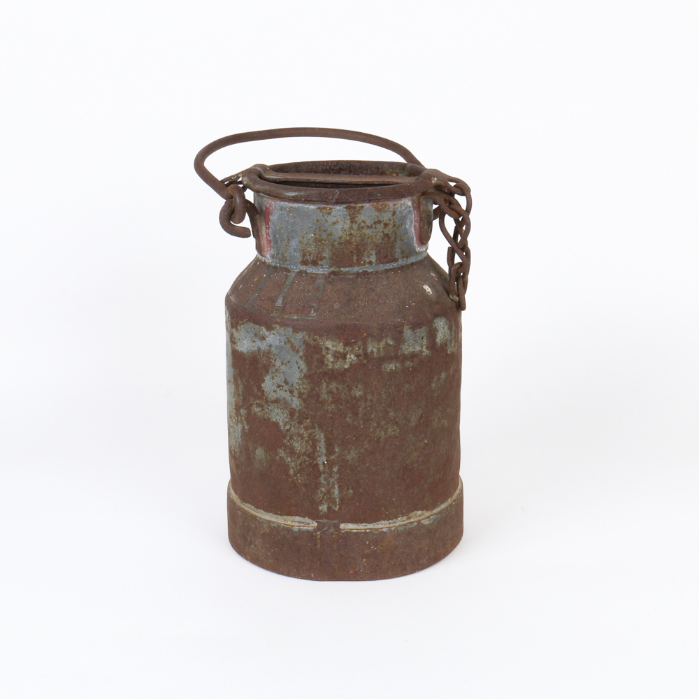 Vintage H&H Steel Milk Can