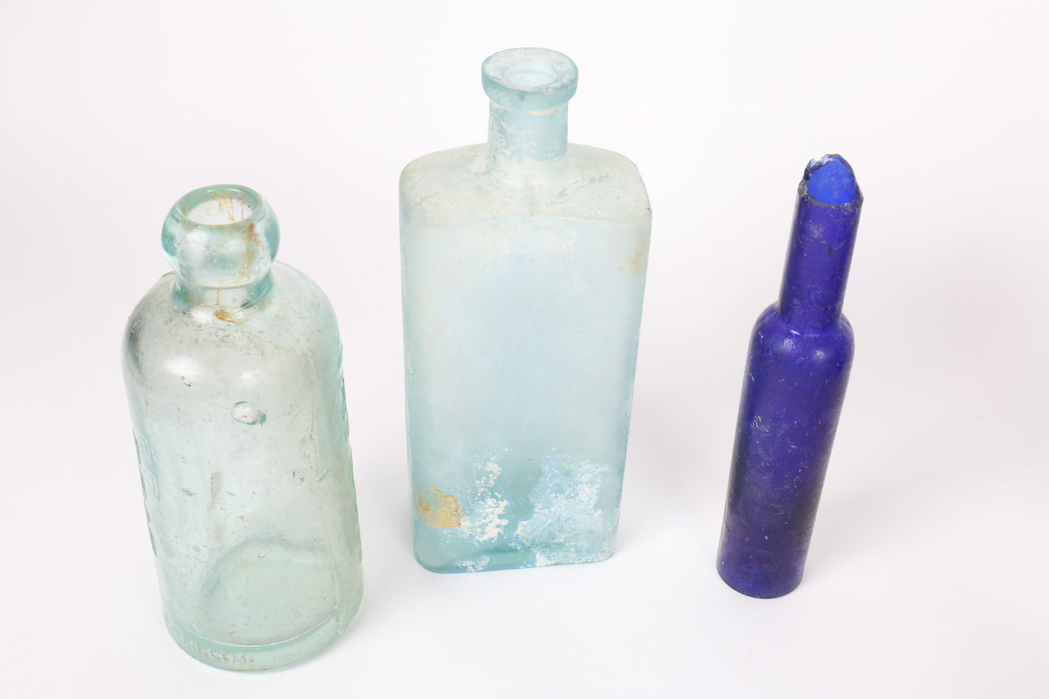 Viintage Colored Glass Bottle Collection