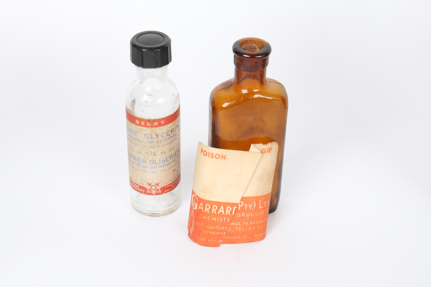 Viintage Colored Glass Bottle Collection