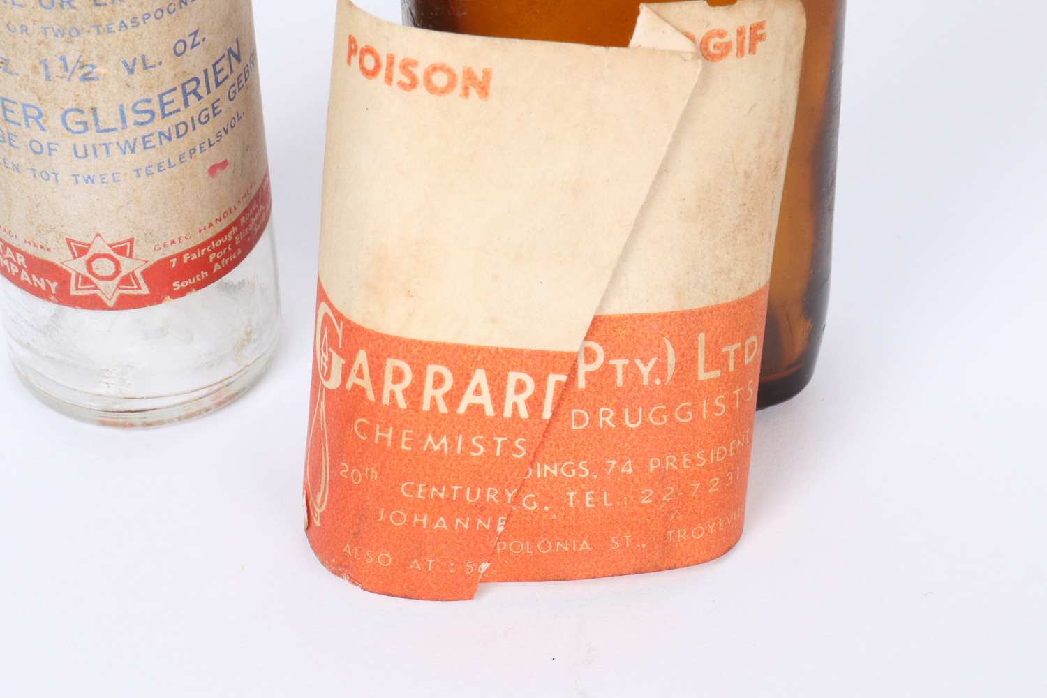 Viintage Colored Glass Bottle Collection