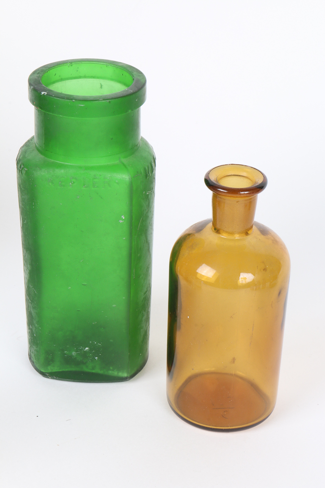 Vintage Glass Apothecary Bottle Collection
