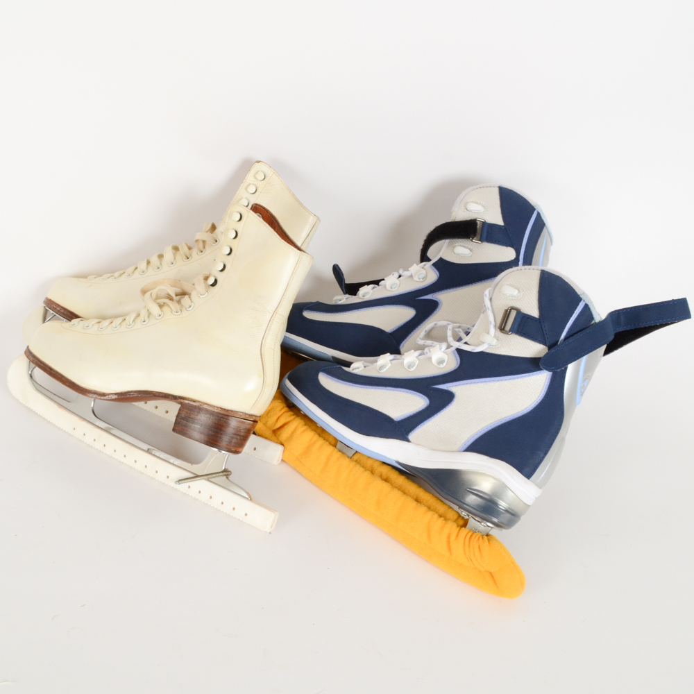 Two Pairs of Women's Figure Skates