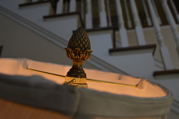 Urn Style Floral Painted Table Lamp