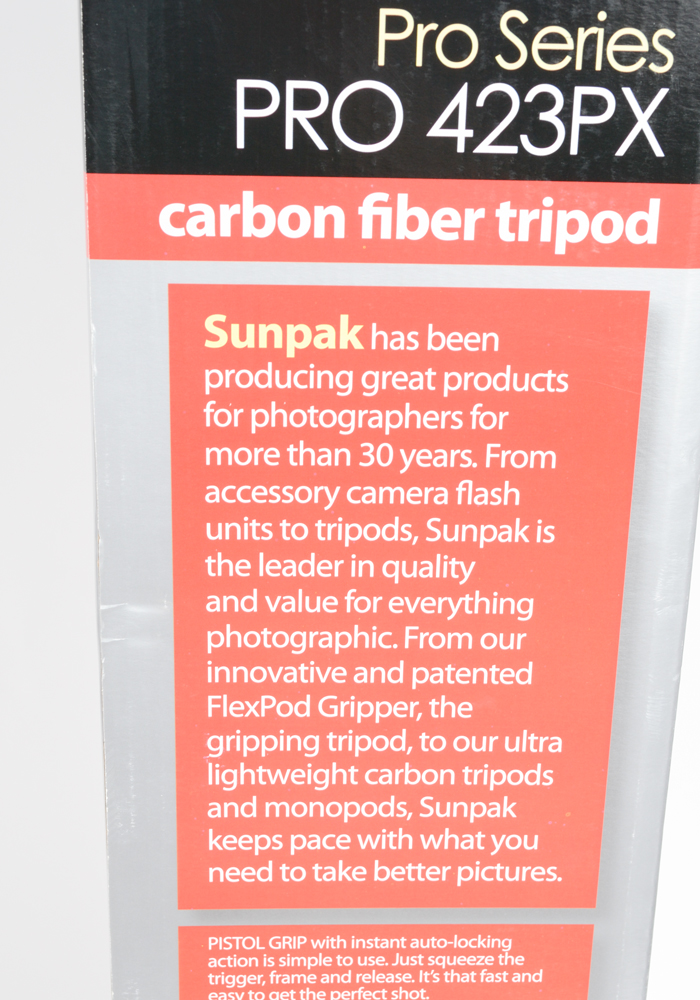 Sunpak Pro 423PX Carbon Fiber Tripod