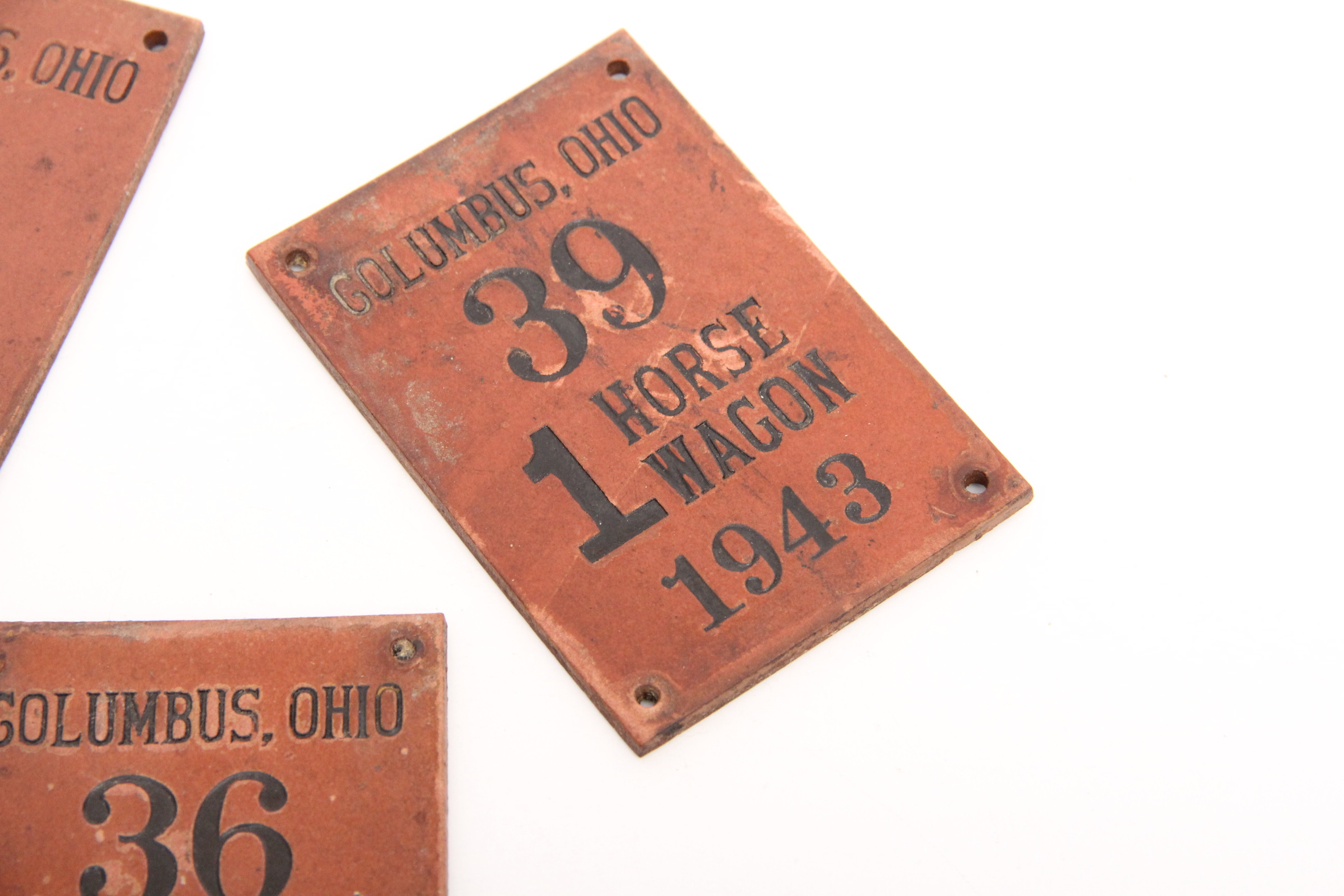 Vintage Horse Drawn Carriage License Plates