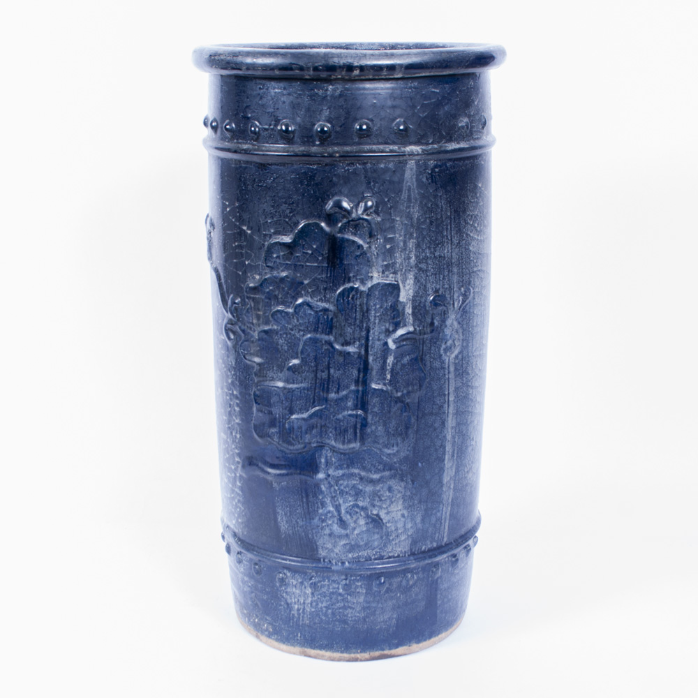 Blue Ceramic Umbrella Stand