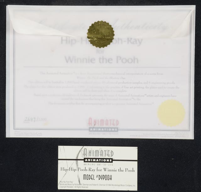 Disney Animated Animation "Hip-Hip-Pooh-Ray for Winnie the Pooh"