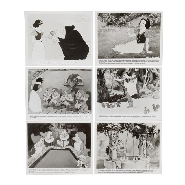Complete Set of 6 Original 1987 Press Kit Theatrical Release Photos for "Snow White & the Seven Dwarfs"