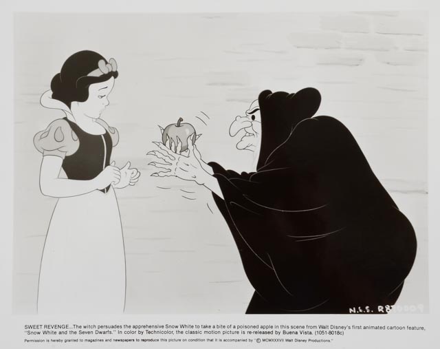 Complete Set of 6 Original 1987 Press Kit Theatrical Release Photos for "Snow White & the Seven Dwarfs"