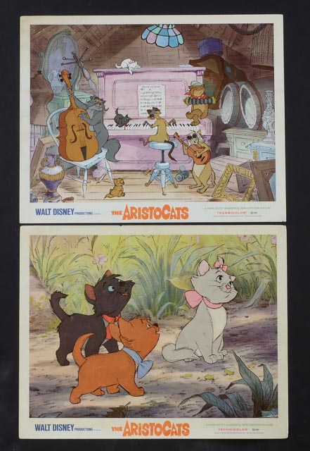 Eleven 1971 Color Lobby Cards for Walt Disney's "The Aristocats"