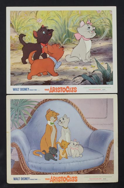 Eleven 1971 Color Lobby Cards for Walt Disney's "The Aristocats"