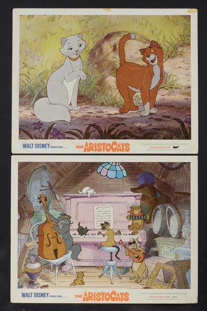 Eleven 1971 Color Lobby Cards for Walt Disney's "The Aristocats"