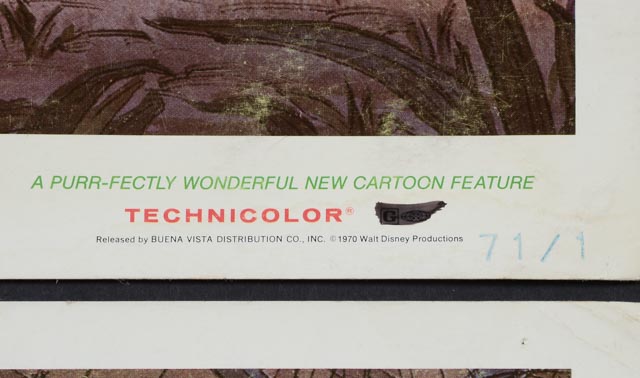 Eleven 1971 Color Lobby Cards for Walt Disney's "The Aristocats"