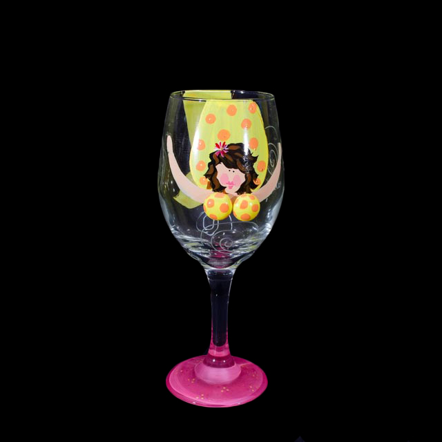 Hand Painted Mermaid Glass