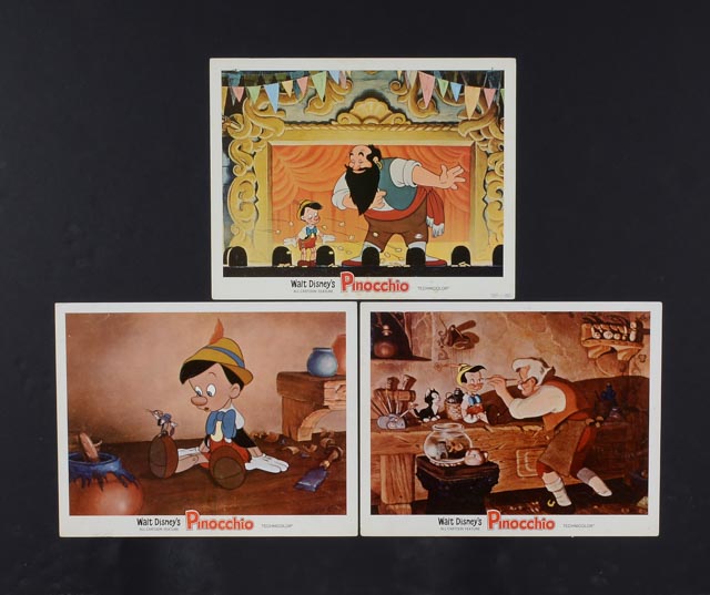 Set of 1971 Color Lobby Cards for Walt Disney's "Pinocchio"