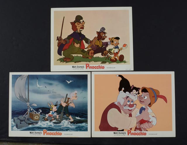Set of 1971 Color Lobby Cards for Walt Disney's "Pinocchio"