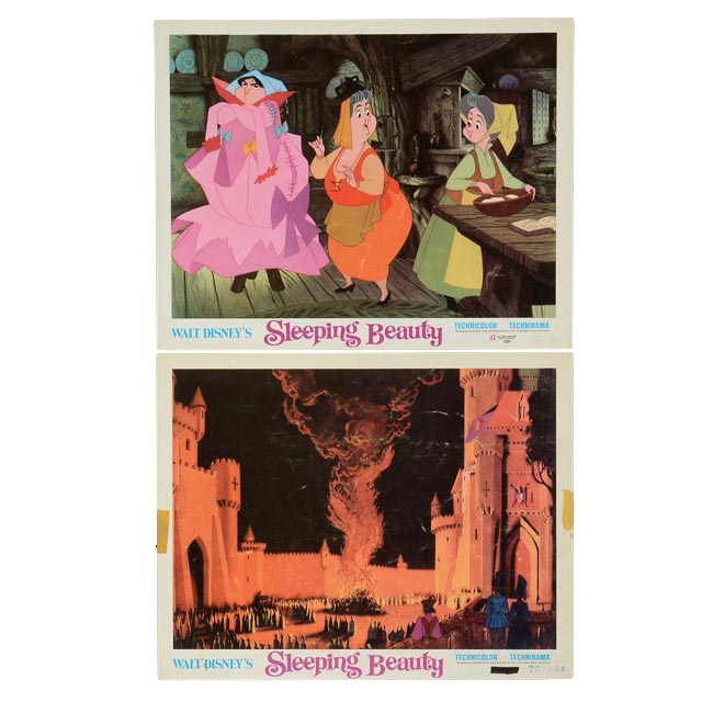 Two 1970 Color Lobby Cards for Walt Disney's "Sleeping Beauty"