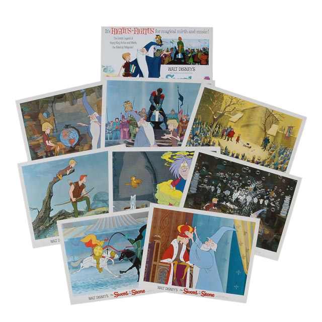 Complete Set of 1963 Original Color Lobby Cards for Walt Disney's "The Sword in the Stone"