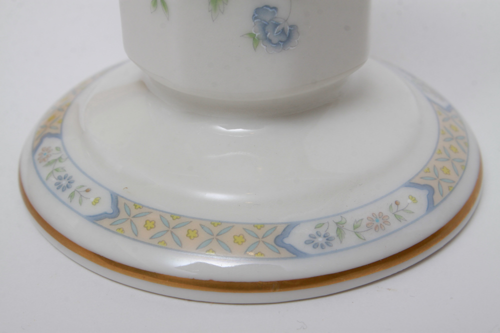 Pair of Gorham China "Cherrywood" Candlesticks