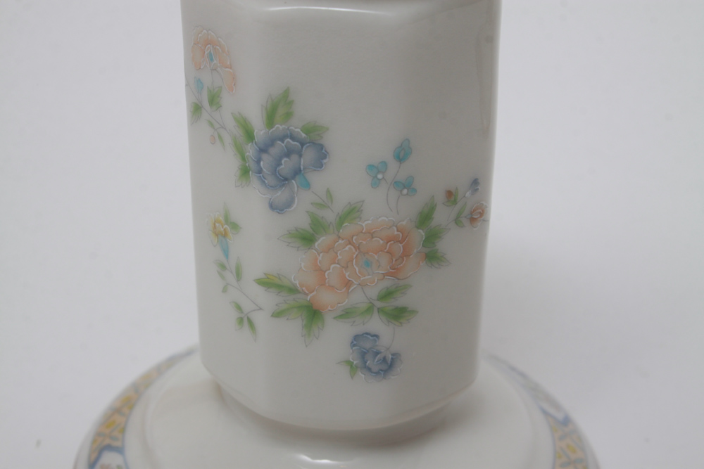 Pair of Gorham China "Cherrywood" Candlesticks