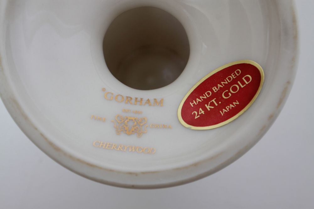 Pair of Gorham China "Cherrywood" Candlesticks