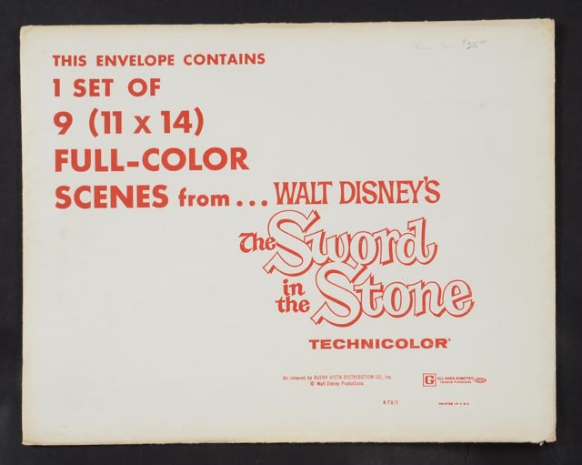 Complete Set of 1963 Original Color Lobby Cards for Walt Disney's "The Sword in the Stone"