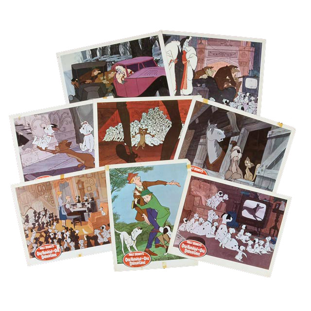 Eight 1961 Color Lobby Cards for Walt Disney's "One Hundred and One Dalmatians"