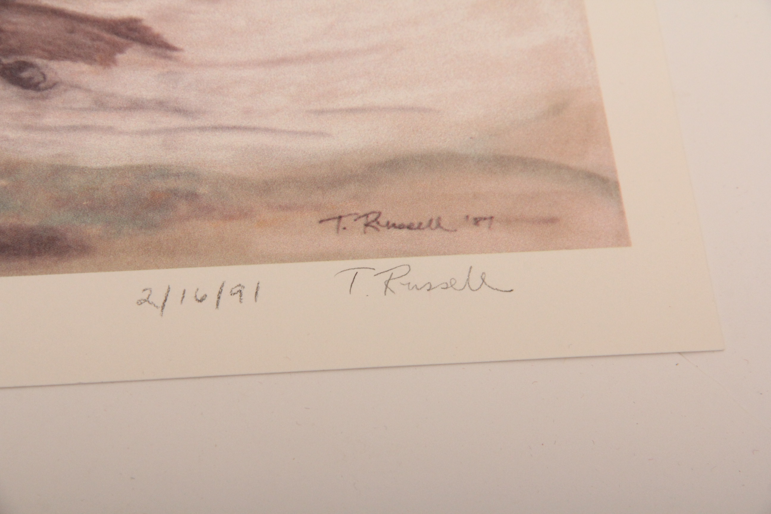 Collection of Unframed Prints Featuring Terry Russell