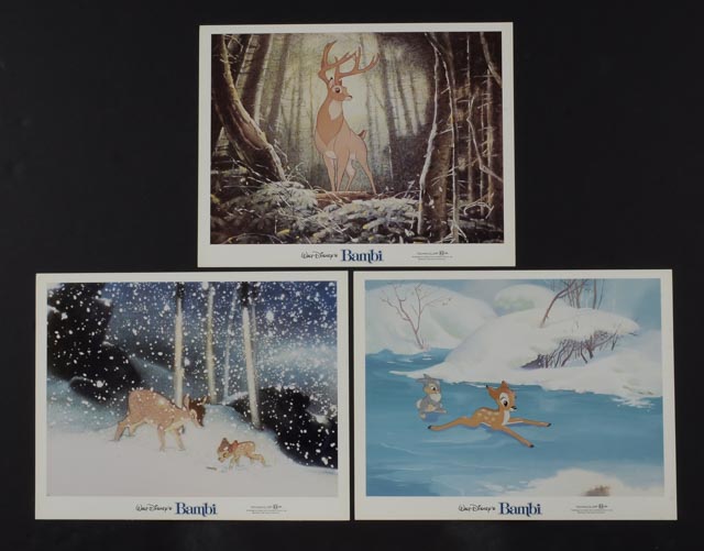 Complete Set of Eight 1982 Color Lobby Cards for Walt Disney's "Bambi"