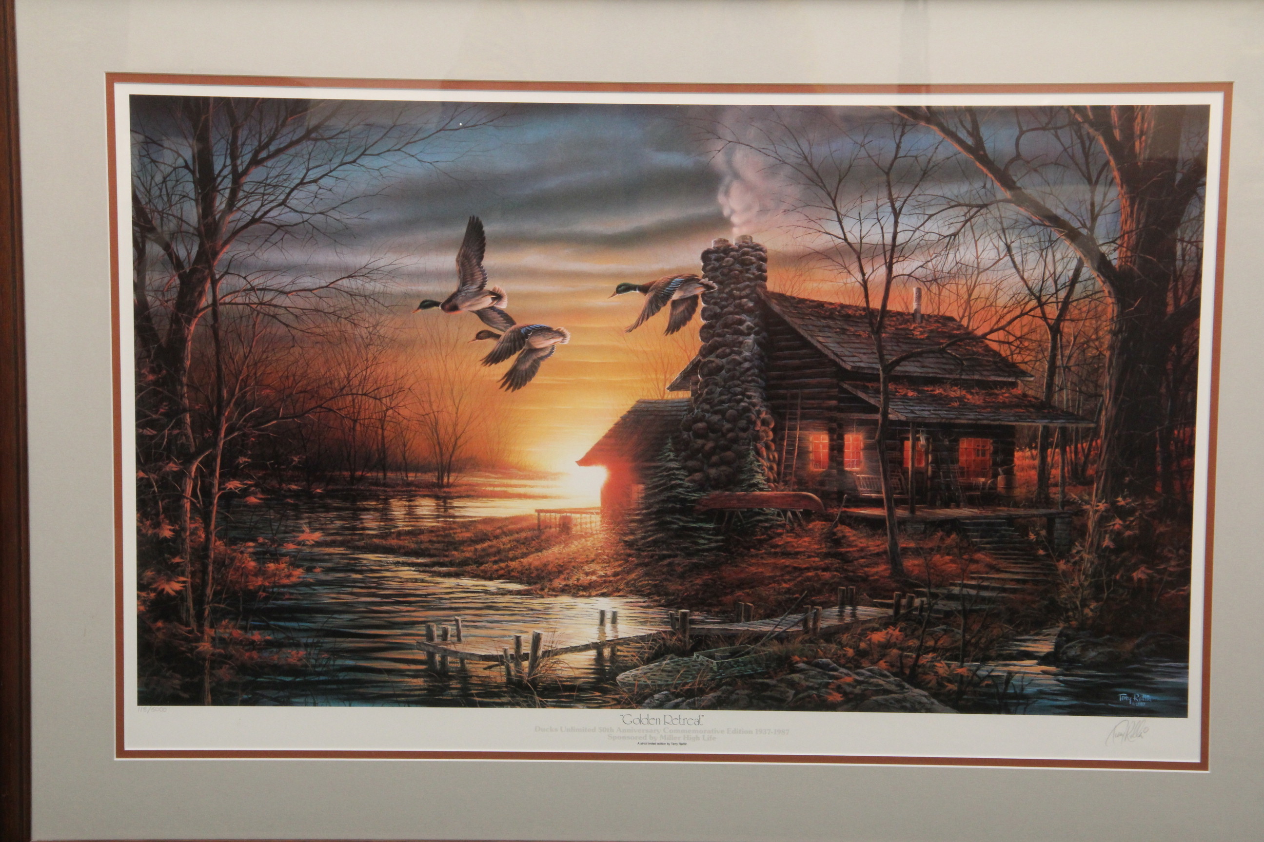 Terry Redlin Signed Offset Lithograph "Golden Retreat"