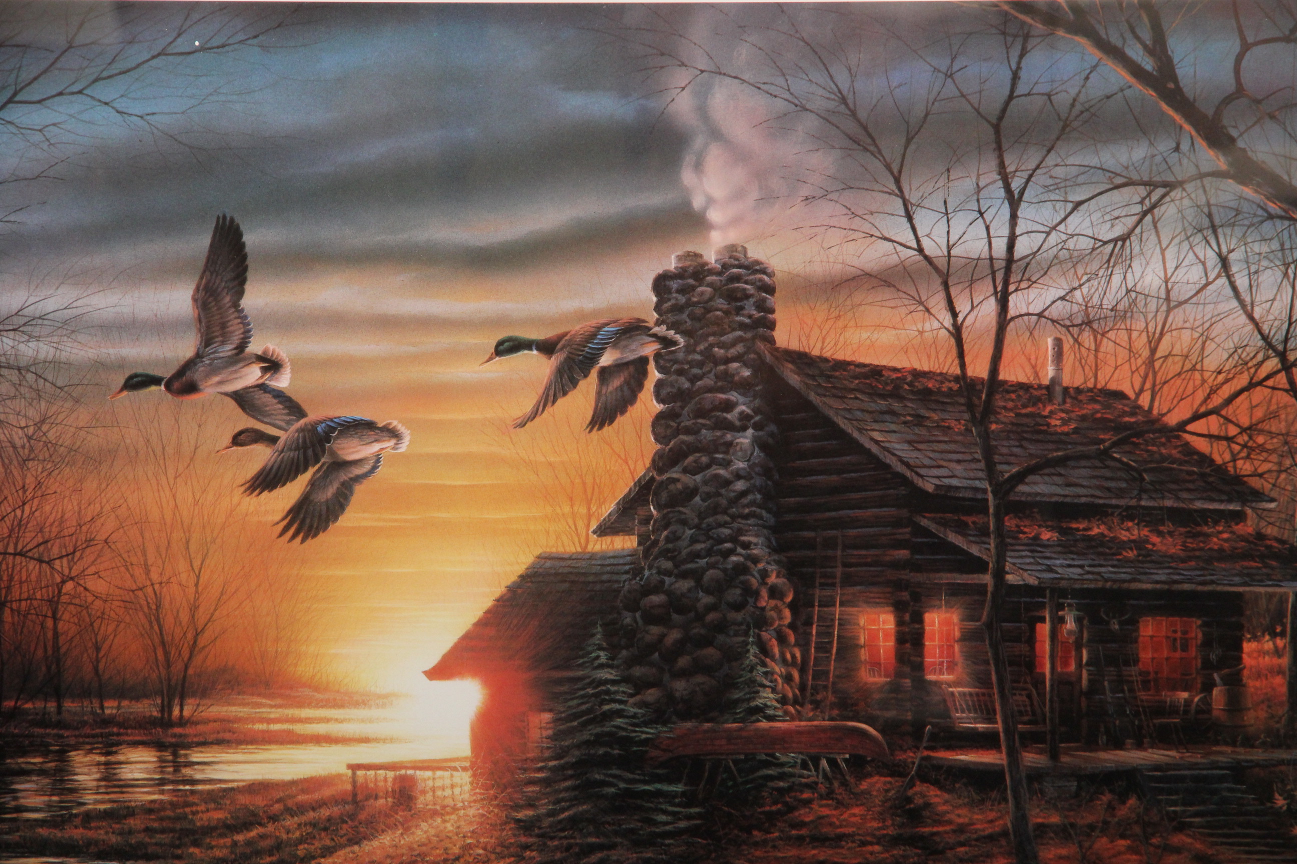 Terry Redlin Signed Offset Lithograph "Golden Retreat"