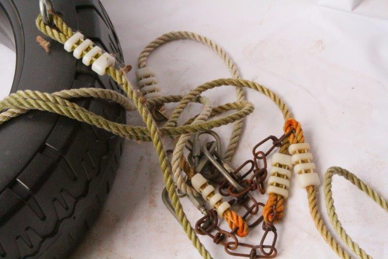 Plastic Tire Swing with Rope