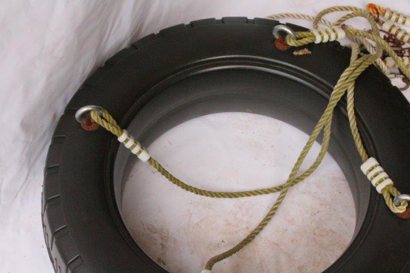 Plastic Tire Swing with Rope