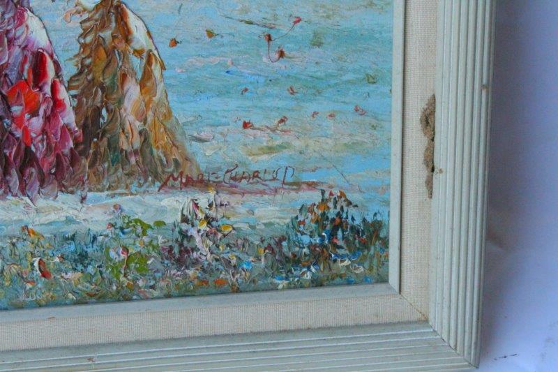 Marie Harold Signed Oil Painting on Canvas