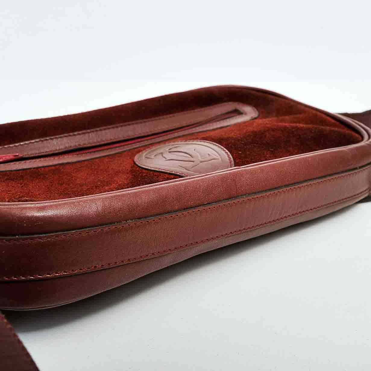 Vintage Cartier Burgundy Suede Purse