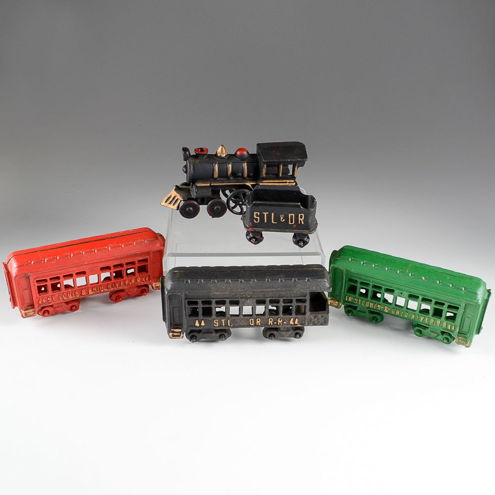 Vintage Cast Iron Toy Train