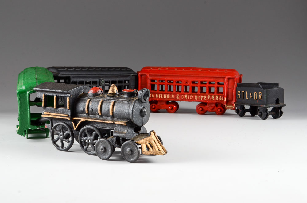 Vintage Cast Iron Toy Train