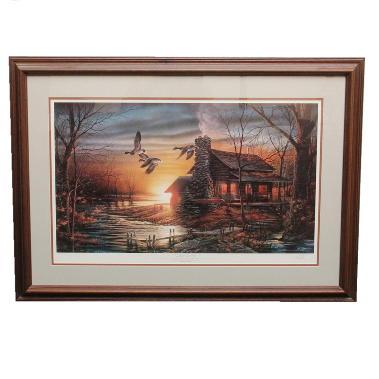 Terry Redlin Signed Offset Lithograph "Golden Retreat"