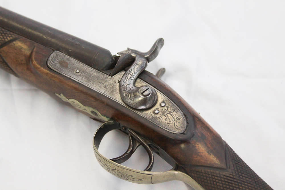 Double Barrel Black Powder Shotgun with Powder Horn