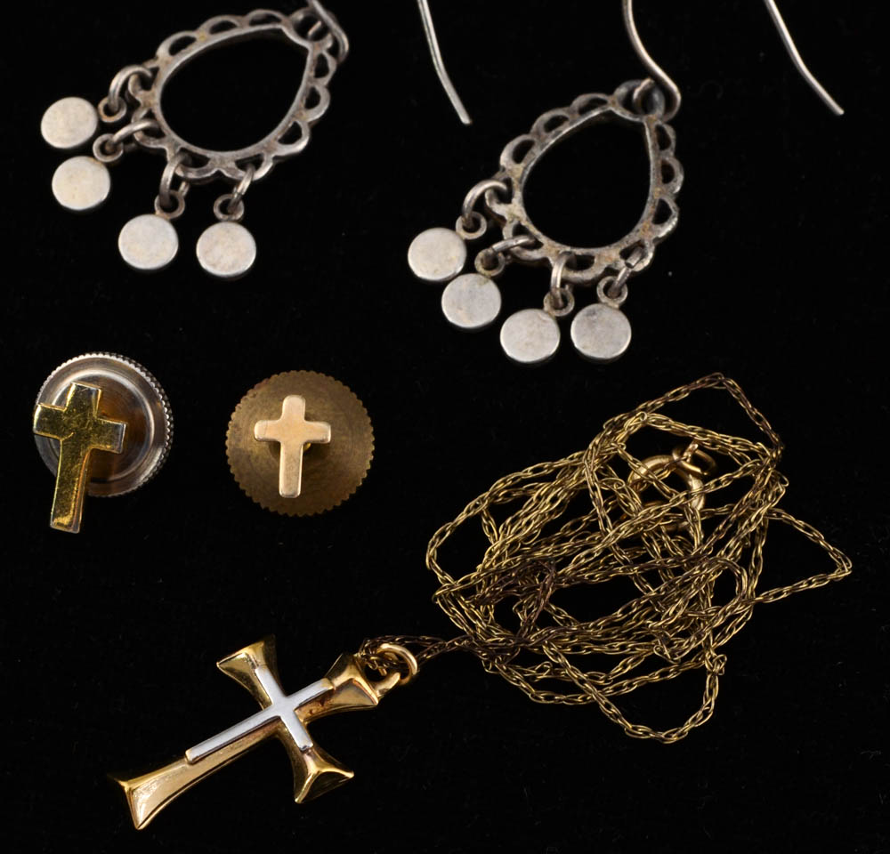 Vintage Jewelry Assortment Including Krementz and a 1944 "Sweetheart" Bracelet