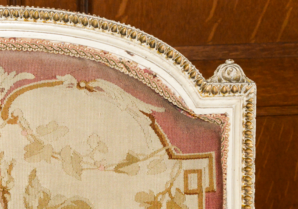 Set of Louis XVI Style Partial Gilt Chairs