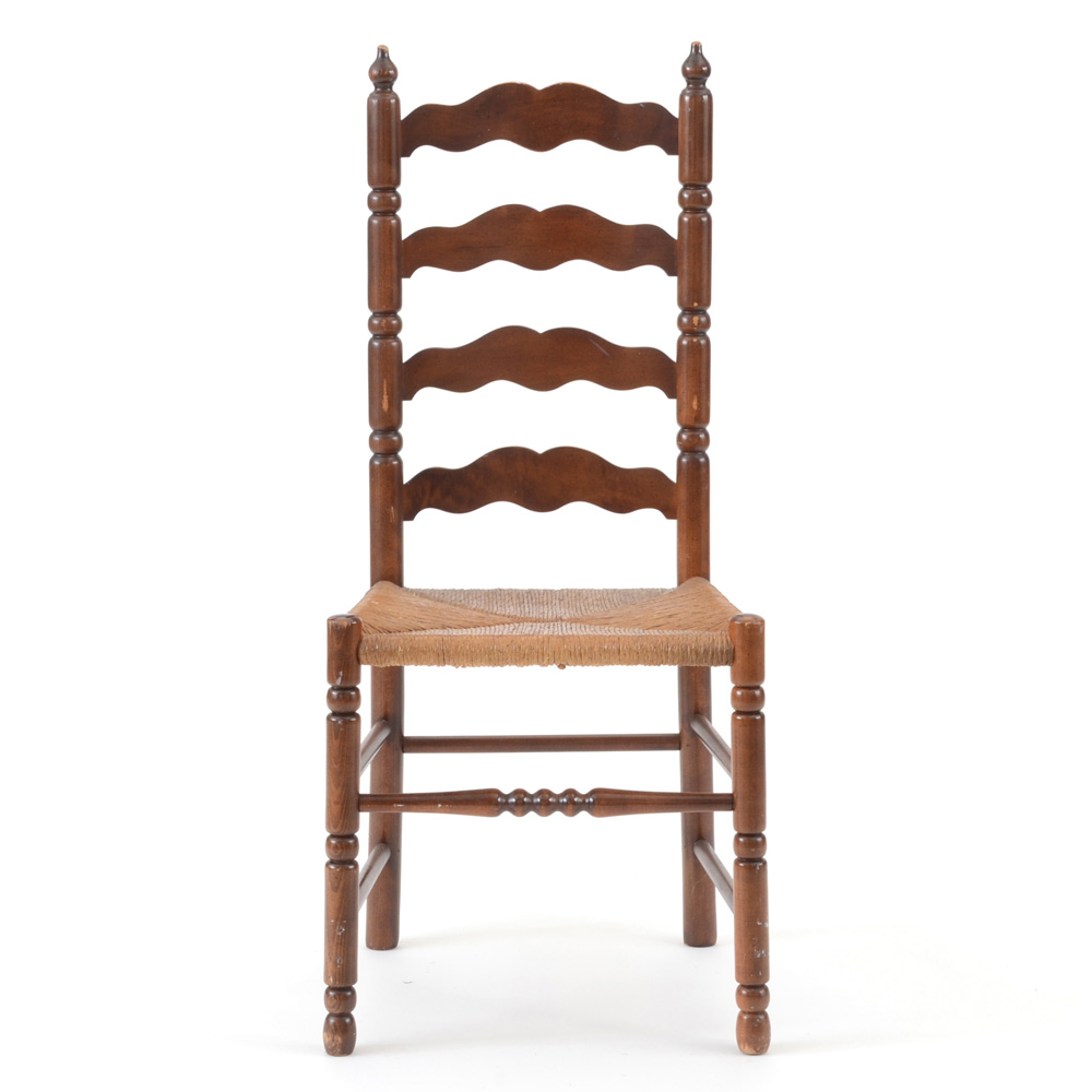 Vintage Tell City Maple Ladder Back Chair