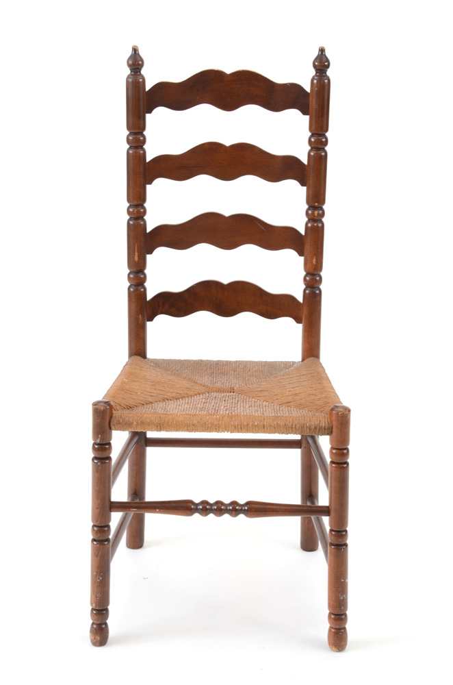 Vintage Tell City Maple Ladder Back Chair
