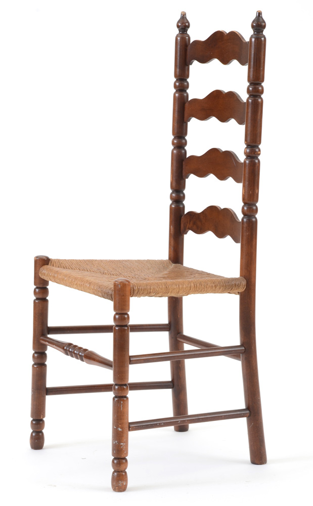 Vintage Tell City Maple Ladder Back Chair