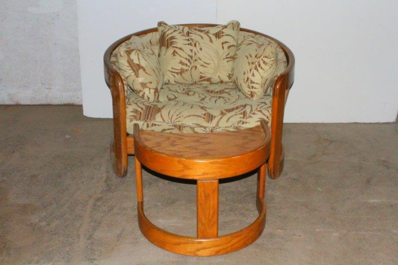 Vintage Howard Furniture Chair and Side Table