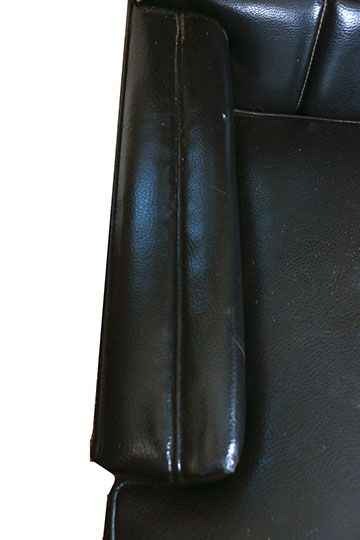 Black Leather Quilted Sofa